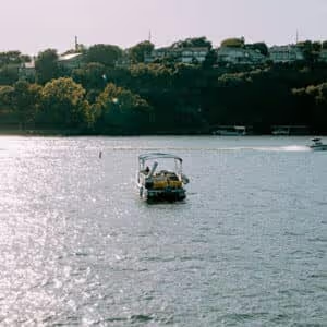 Boats on a lake