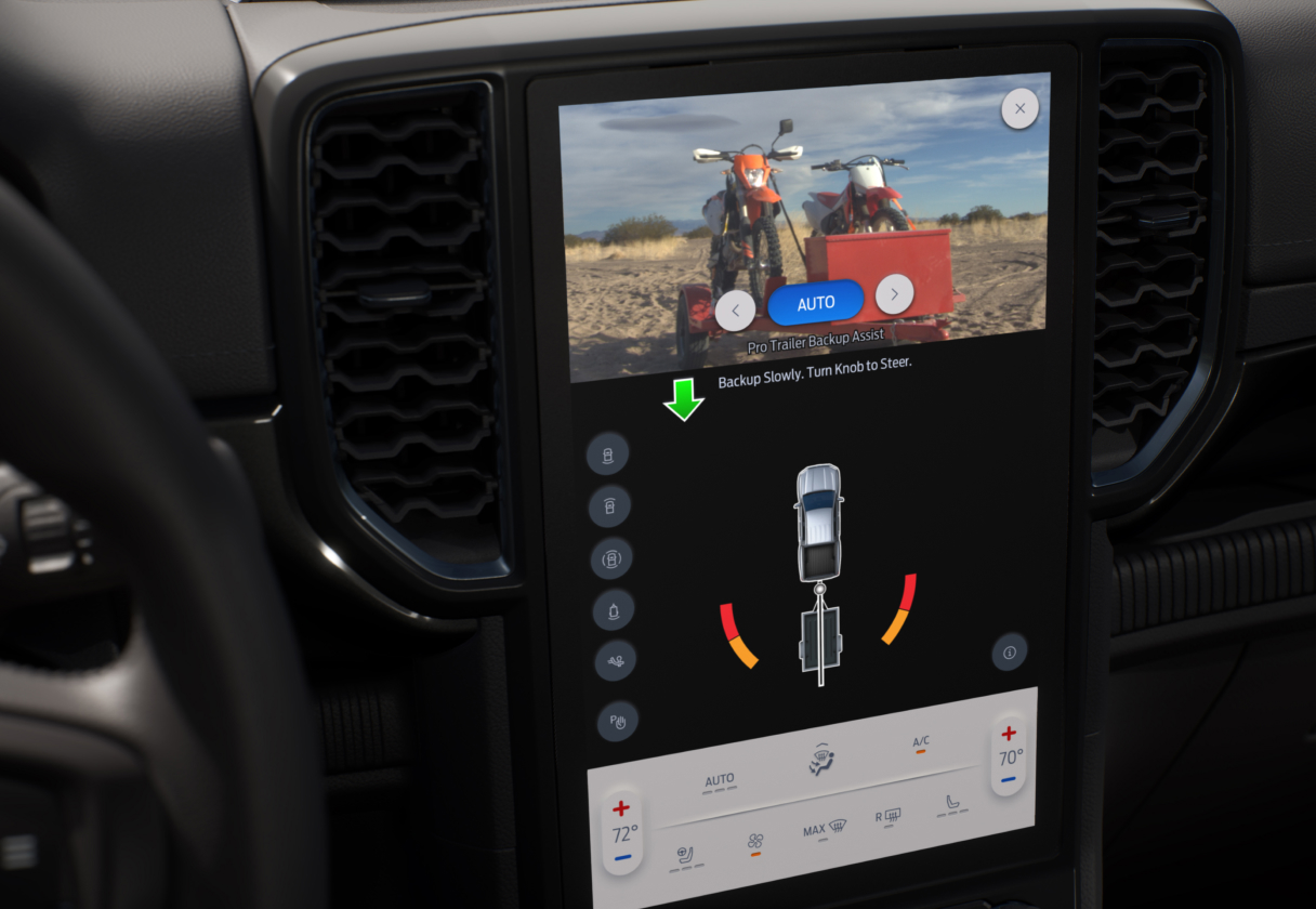 Pro Trailer Backup Assist screen