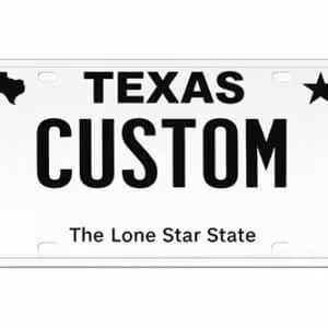 Texas custom license plate