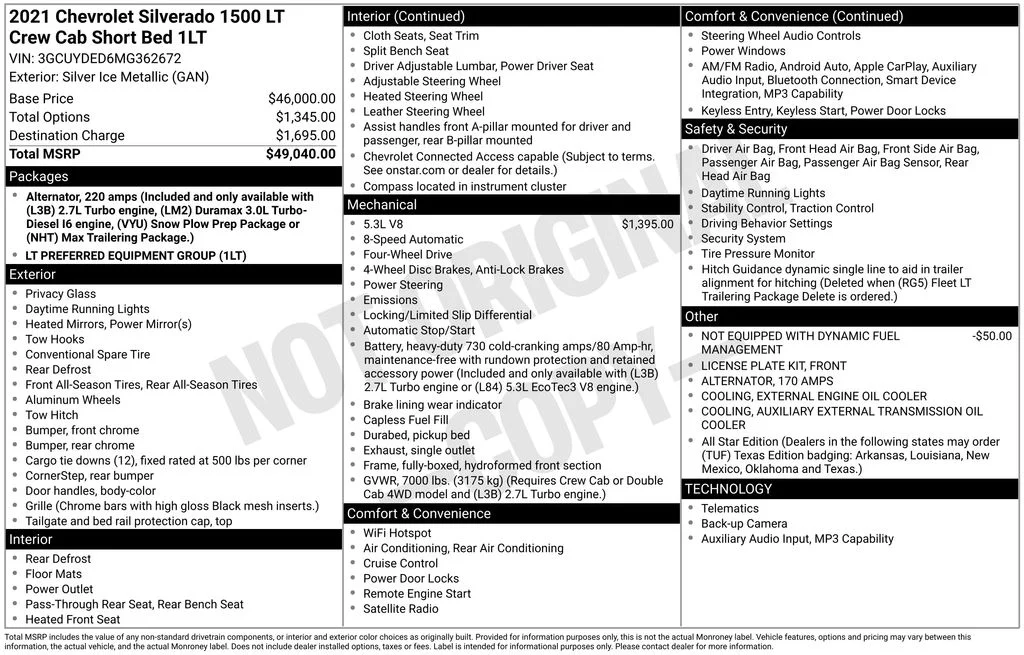 2021 Chevrolet Silverado 1500 LT