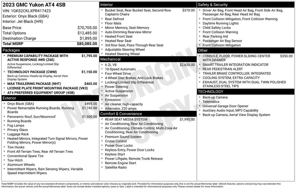 2023 GMC Yukon AT4