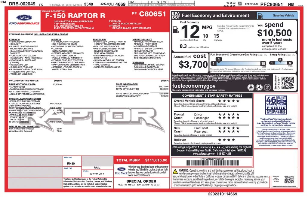 2023 Ford F-150 Raptor